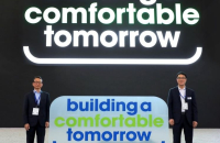 Hyundai Const. Equipment unveils new BI, slogan at CONEXPO 2023 