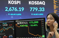 S.Korean stocks log largest daily loss since pandemic